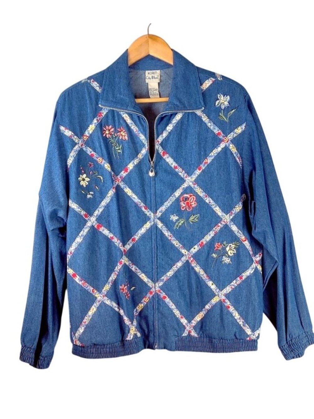 Vtg 90s Koret Blue Denim Jacket M Koret City Blues Cottage Granny Core Cottage